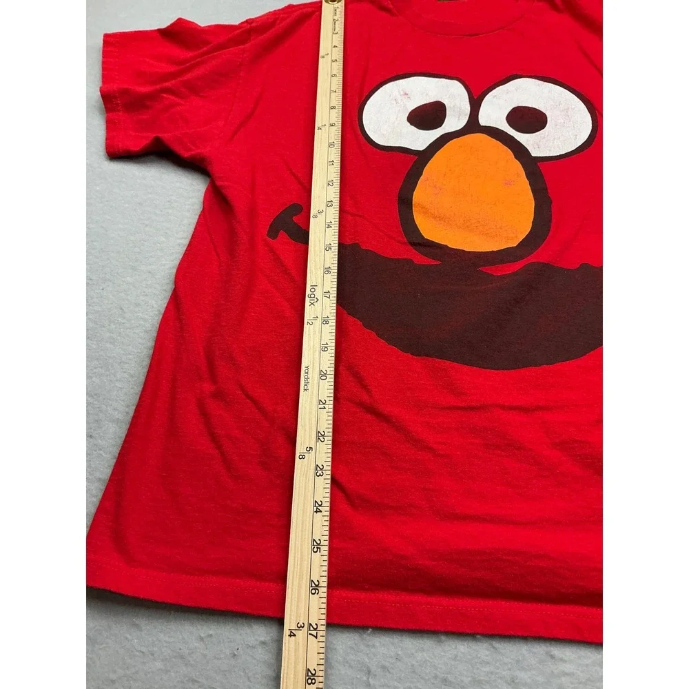 Sesame Street Vintage Elmo Big Face Graphic‎ T-Shirt Red Large 2009 Streetwear